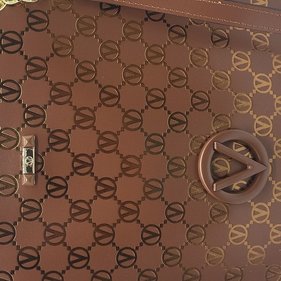 1355- Valentino By Mario Valentino Coraline Monogram Italian Leather NWT - Picture 4 of 12